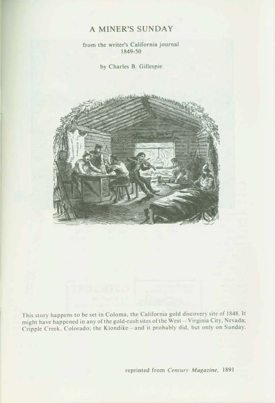 A Miner's Sunday, 1849. vist0005a